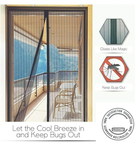 Magnetic Mesh Door Curtain - Anti Mosquito Screen Net for Home