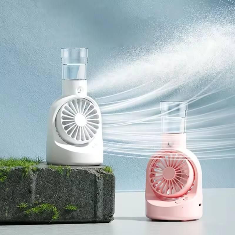 Portable Rechargeable Handheld Spray Cooling Fan - Beat the Heat