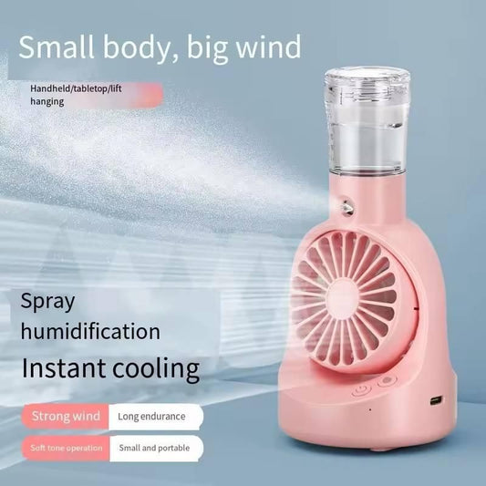 Portable Rechargeable Handheld Spray Cooling Fan - Beat the Heat